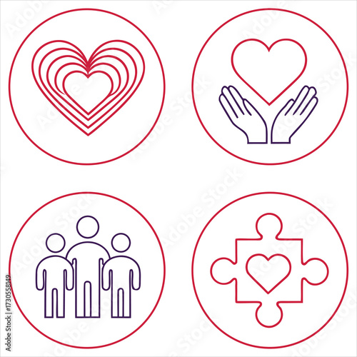 Heart hands people puzzle love