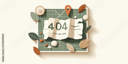Page Not Found 404 Error Illustration A Creative Graphic Representing Lost Connection or Broken Link