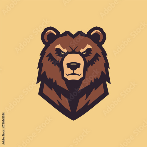 bear ion head vector illustration