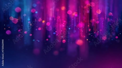 Abstract Colorful Light Bokeh Effect with Vibrant Pink Purple Blue Hues for Digital Art and Backgrounds