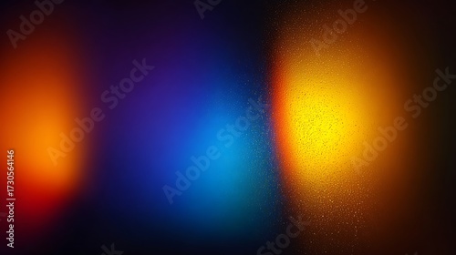 Abstract Colorful Light Bokeh Pattern with Vibrant Blue Yellow and Red Tones