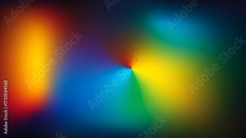 Abstract Colorful Light Burst Radiating Vibrant Rainbow Hues in Dynamic Pattern