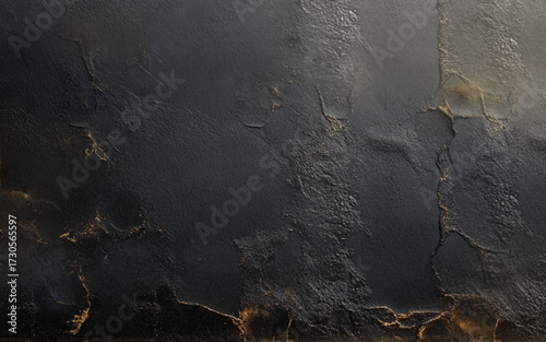 Black and golden texture dark slate background. Stone concrete surface.
