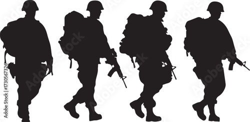 Courageous Troops Walking in Harmony