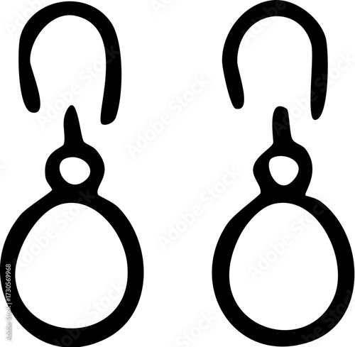 Pair of Elegant Dangle Earrings.