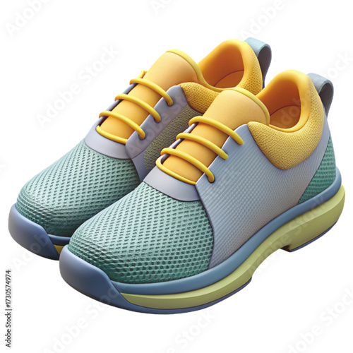 sport shoes on white background