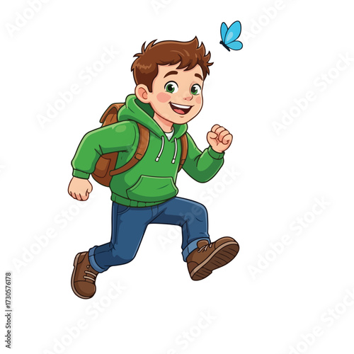 Boy with Backpack