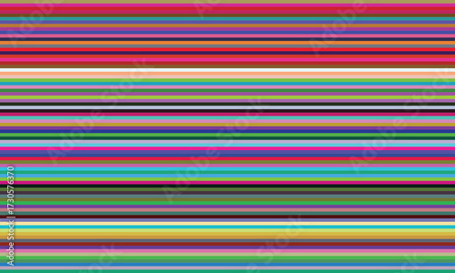 A vibrant abstract background composed of numerous thin, horizontal stripes in a wide spectrum of colors.