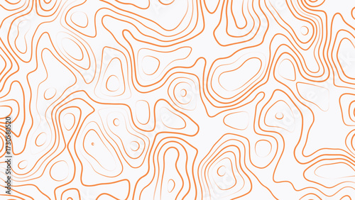 Orange abstract liquid wavy line background with for topography. Features retro psychedelic swirls, twirls. and distorted wave patterns. Perfect for trendy backdrops, posters, and modern desi