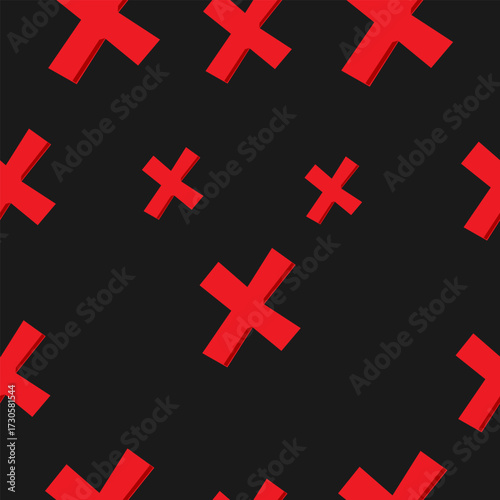 Red cross seamless pattern