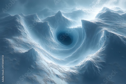 A black hole nested in a mountain.