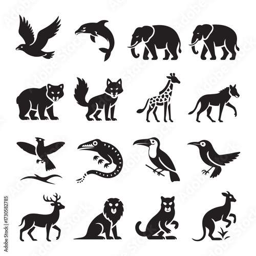 Wild wolf animal icon