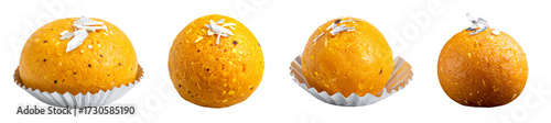 PNG Delicious motichoor ladoo indian sweets dessert for festive celebration and traditional occasions food photography, element set on transparent background