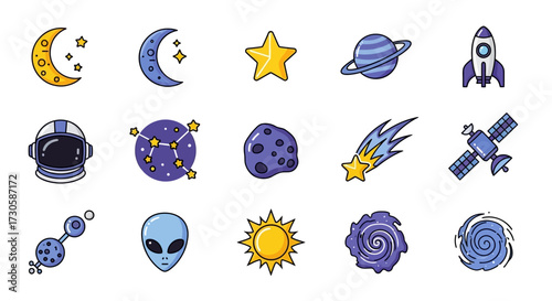 Collection of Space-Related Icons.