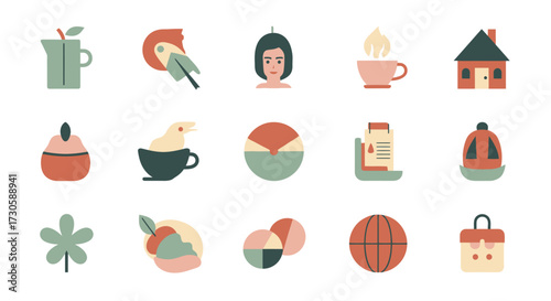 collection of various everyday objects and lifestyle elements.