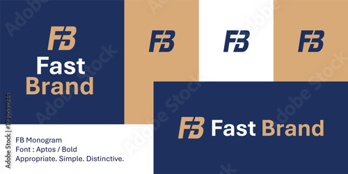 FB Monogram Logo with Bold Block Design
