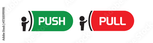 Pull and push vector sign	