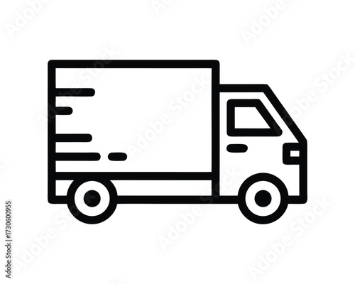 Vector cartoon illustration of a large truck with a trailer for cargo and freight delivery transportation on