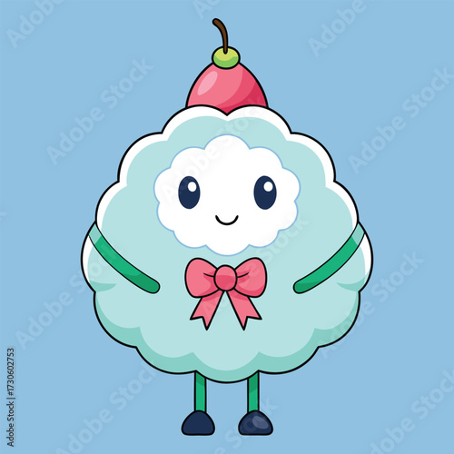 A funny cartoon bird and cute baby lamb make a happy farm animal illustration