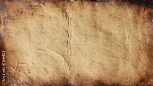 Abstract old brown crumpled and creased recycle paper texture background