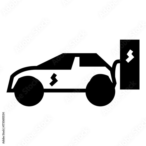 electric car vehicle vector illustration