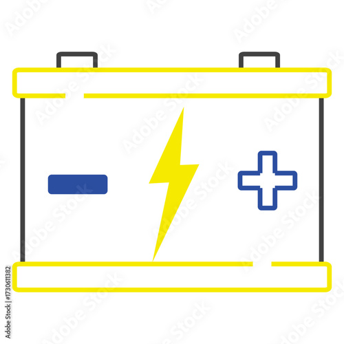 energy storage battery icon vector illustration concept