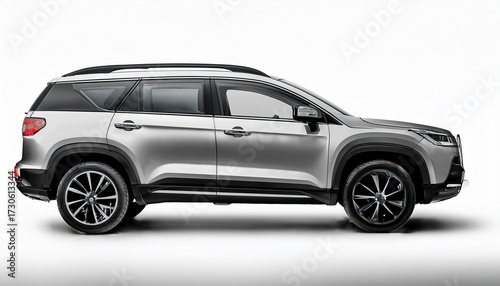 lateral view of a modern suv isolated on a white background
