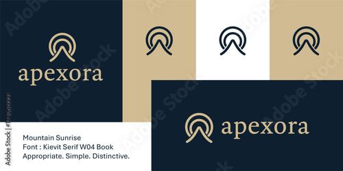 Mountain Sunrise Logo with Apex Growth Symbol