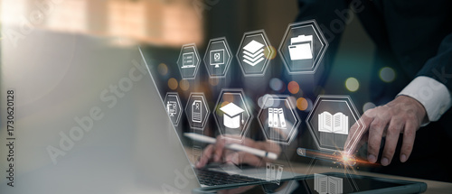 Fotografie Concept of Online education