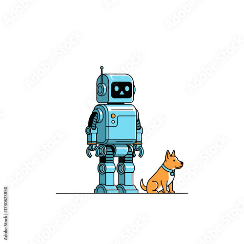 retro robot with a gun