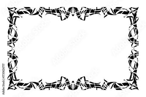 Elegant calligraphic ornamental frame in a decorative style on a transparent background. Perfect for invitations, certificates, posters, and print design.