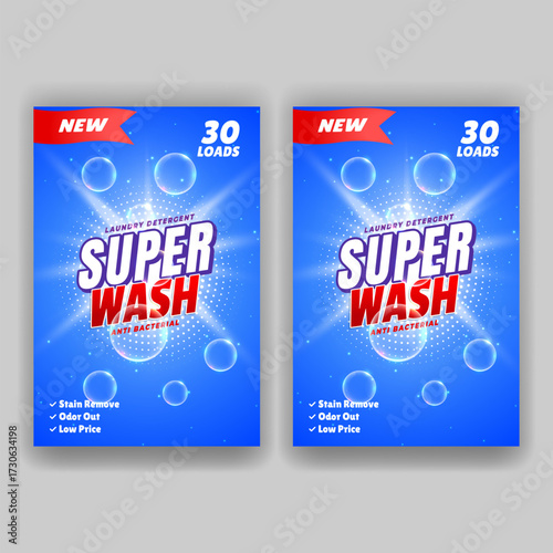 Detergent and laundry advertising concept
