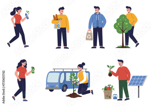 People doing environmentally conscious activities
