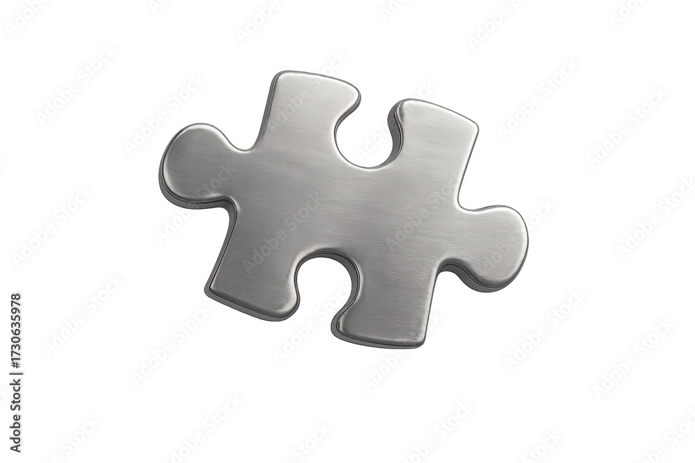 Obraz premium Metal jigsaw puzzle piece finding solution concept