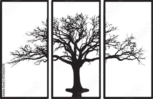Tree Wall Art Panel Bundle | Laser Cut Digital Design Files for Home Decor