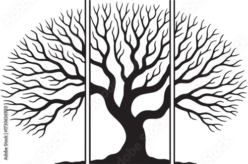 Tree Wall Art Panel Bundle | Laser Cut Digital Design Files for Home Decor