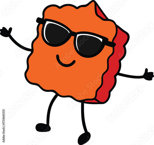 christmas fruitcake wearing sunglasses and spinnin