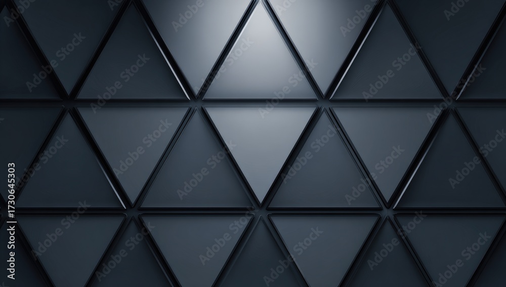 Fototapeta premium A geometric pattern of dark gray triangles creates a sophisticated and modern design.