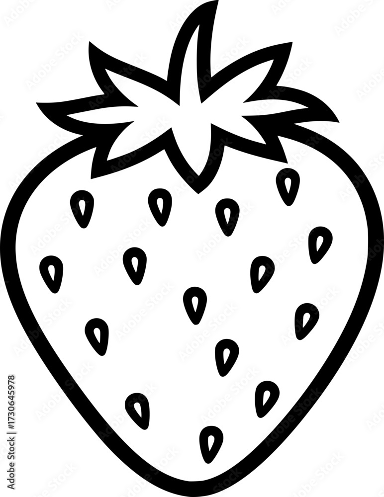 Obraz premium Strawberry Outline Icon