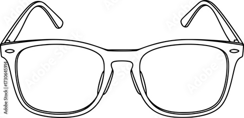 Eyeglasses Outline Icon – Optical Accessory Illustration
