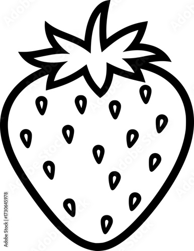 Strawberry Outline Icon