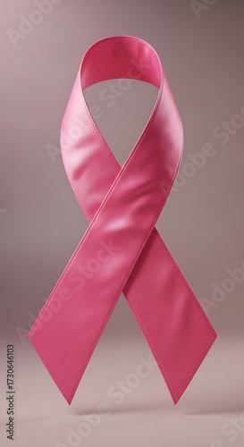 Pink Awareness Ribbon Image.