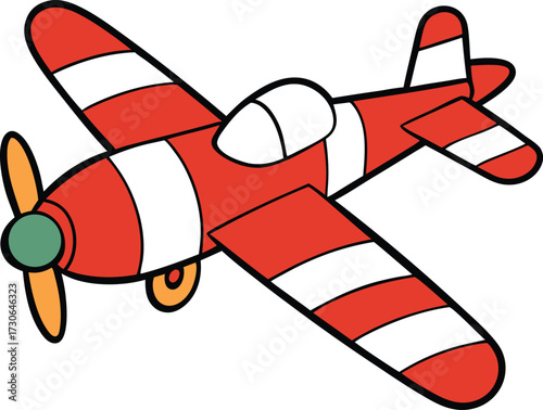 illustration of a cartoon plane