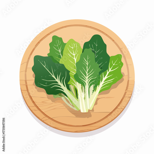 Fresh Bok Choy on a Wooden Cutting Board A Healthy and Delicious Vegetable for Culinary Delights