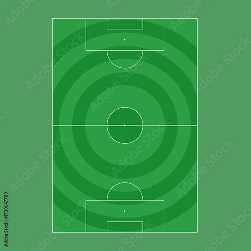 Football fields top view.  Soccer ground with green grass texture and frame. Football soccer field set Vector illustration.