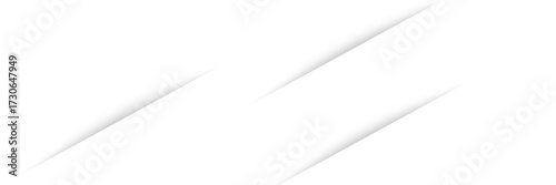 Paper sheet shadow effect. 3D line edge shape. Transparent realistic sheet dividers. Web banner vector drop soft shadows.