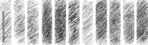 Grunge Pencil Sketch Texture Background – Black and White Crosshatch Shading Vector Rough – Distressed Overlay, Abstract Textured Effect, Isolated vector design on transparent background.