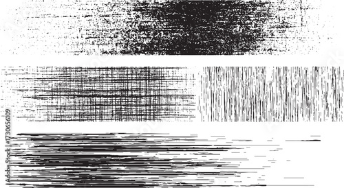 Abstract grunge texture. old set canvas pattern textured for overlay or screen scratch effect Subtle grain texture overlay. black and white distressed. Monochrome vector design on whit background.