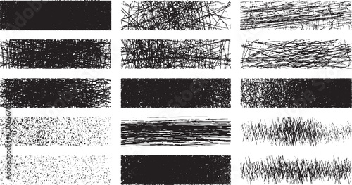 Abstract grunge texture. old set canvas pattern textured for overlay or screen scratch effect Subtle grain texture overlay. black and white distressed. Monochrome vector design on whit background.