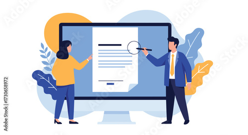 Digital signature process for secure document signing and agreement completion.